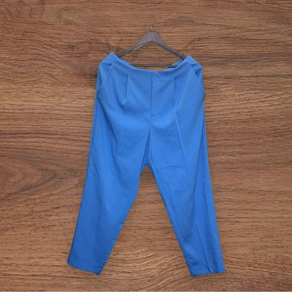Size 10 Mid-Rise Slim Straight Fit Side Split Trousers Blue A New Day - Picture 4 of 8